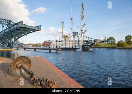 Kaiser Wilhelm Bridge in Wilhelmshaven Stock Photo