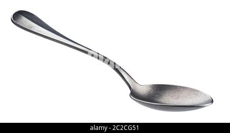 Metal spoon isolated on white background Stock Photo