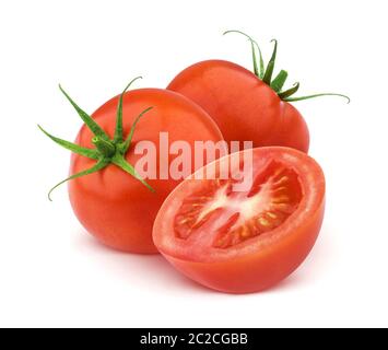 Tomato isolated on white background with clipping path Stock Photo