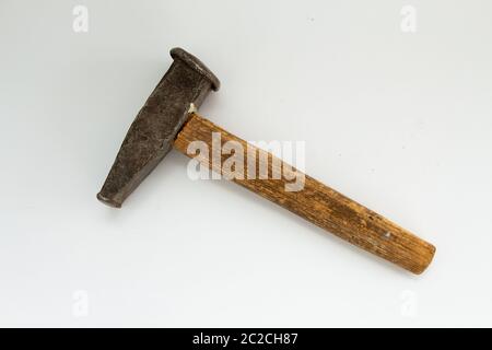 a hammer on a white background Stock Photo