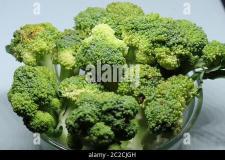 Fresh healthy broccoli isolated on white background Stock Photo