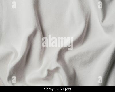 White cotton jersey fabric texture Stock Photo