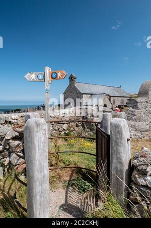 Saint Patricks church Llanbadrig Isle of Anglesey Wales UK Stock Photo