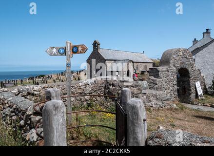 Saint Patricks church Llanbadrig Isle of Anglesey Wales UK Stock Photo
