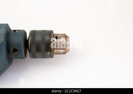 old vintage drill on white background Stock Photo