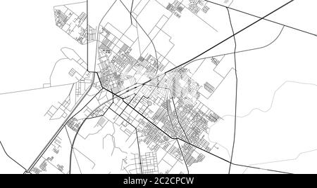 Urban vector city map of Sargodha, Pakistan, Asia. Stock Vector