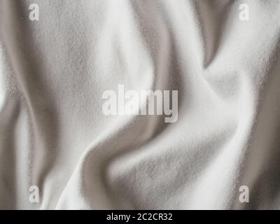 White cotton jersey fabric texture Stock Photo