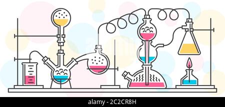 chemical reaction Stock Vector