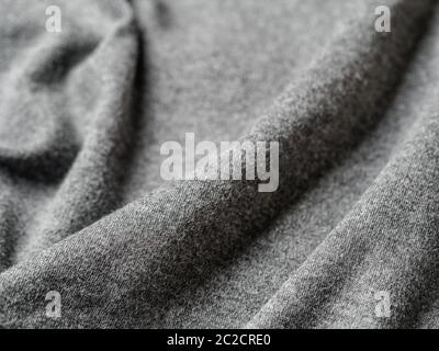 Gray cotton jersey fabric texture Stock Photo
