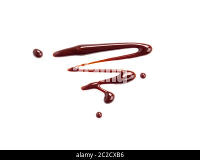 Chocolate sauce isolated on white background Stock Photo