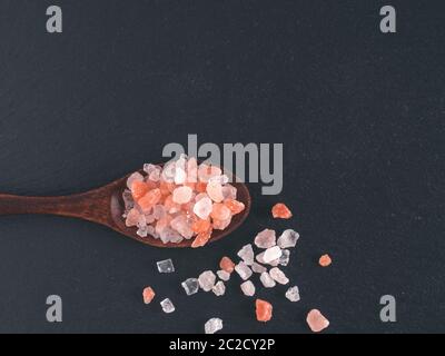 Himalayan pink salt in crystals Stock Photo