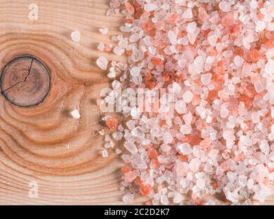 Himalayan pink salt in crystals Stock Photo