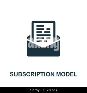 Subscription Model icon. Simple element from content marketing collection. Creative Subscription Model icon for web design, templates, infographics Stock Vector