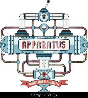 Fantastic steampunk apparatus Stock Vector