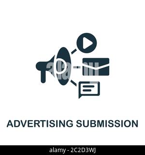 Advertising Submission icon. Simple element from content marketing collection. Creative Advertising Submission icon for web design, templates Stock Vector