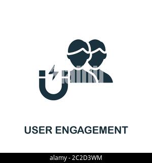 User Engagement icon. Simple element from content marketing collection. Creative User Engagement icon for web design, templates, infographics and more Stock Vector