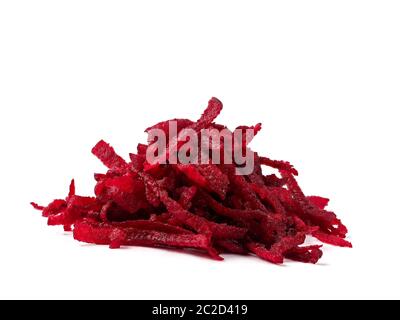 Grated beetroot isolated on white Stock Photo