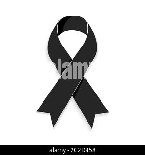 Mourning and melanoma support symbol Stock Vector