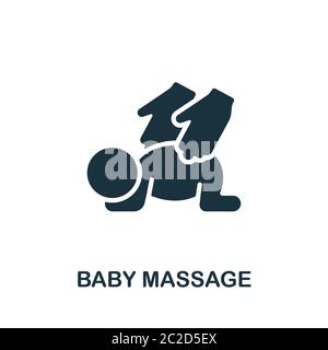 Baby Massage icon. Simple element from child development collection. Creative Baby Massage icon for web design, templates, infographics and more Stock Vector