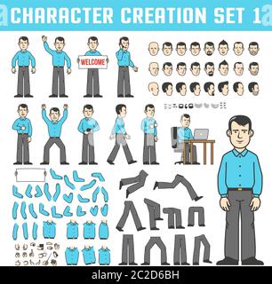 Character creation set Stock Vector