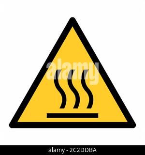 Hot surface sign Stock Vector