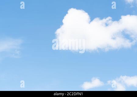 white soft cloud texture on blue sky backdrop Stock Photo