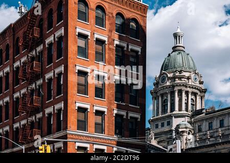 The Police Building at 240 Centre Street in Little Italy Lower Manhattan Stock Photo