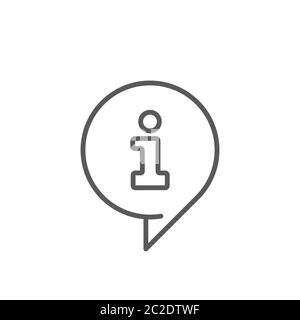 Information vector icon symbol isolated on white background Stock Vector