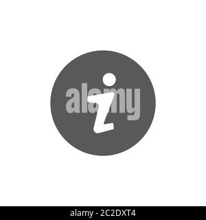 Information vector icon symbol isolated on white background Stock Vector