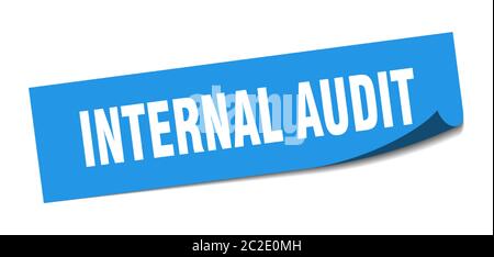 internal audit sticker. internal audit square isolated sign. internal audit label Stock Vector