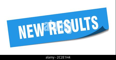 new results sticker. new results square isolated sign. new results ...