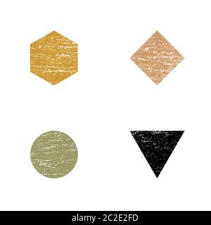 Grunge vector design concept, isolated on white background. Stock Vector