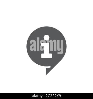 Information vector icon symbol isolated on white background Stock Vector