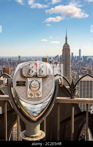 Midtown of New York cityscape view from rooftop Rockefeller Center Stock Photo