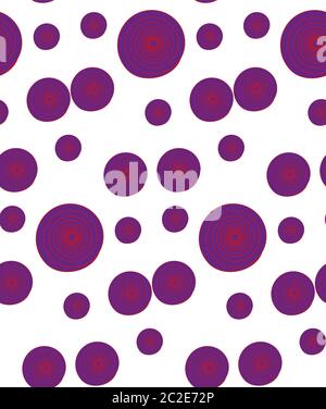 vector seamless background of spirals violet on white background Stock Vector