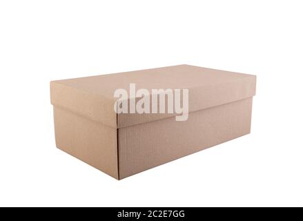 Cardboard box isolated on white background with clipping path Stock Photo