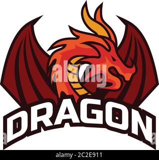 dragon logo for your business, vector illustration Stock Vector