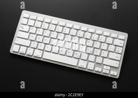 typical computer keyboard isolated on black background Stock Photo