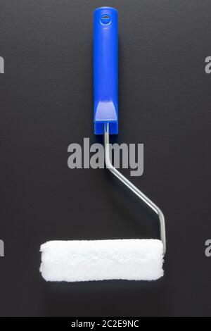 painting roller isolated on black background Stock Photo