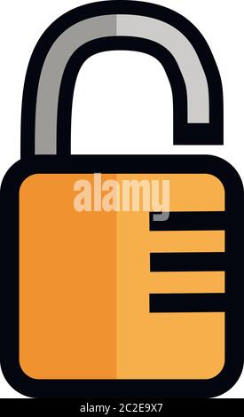 Vector Cyber security modern color flat line outline icons for apps and ...