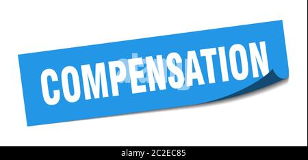 compensation sticker. compensation square isolated sign. compensation label Stock Vector