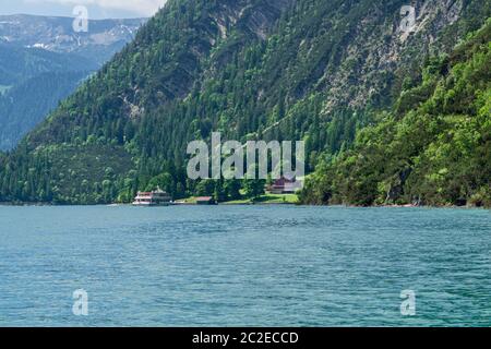 The Achensee excursion boat takes you from the Gaisalm to Pertisau. Stock Photo