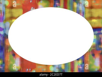 Circle Frame Background with Decorated Borders Stock Photo