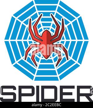 spider logo for your business, vector illustration Stock Vector