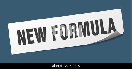 new formula sticker. new formula square isolated sign. new formula label Stock Vector