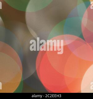Colourful festive multi-colored circles . Defocused abstract multicolored bokeh lights background Stock Photo