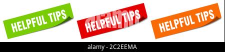 helpful tips sticker. helpful tips square isolated sign. helpful tips label Stock Vector
