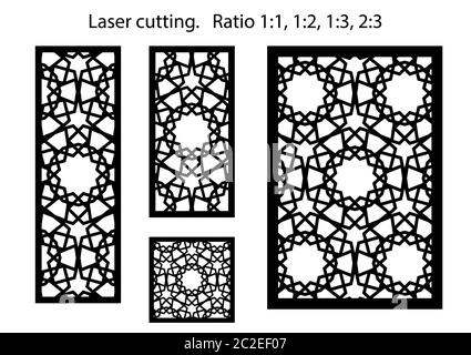 Laser cut vector panels kit. Cnc decor template, jali design, interior ...