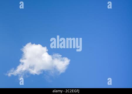 single cloud in the blue sky background Stock Photo