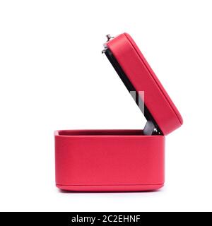 Red  gift chest box isolated on white background Stock Photo